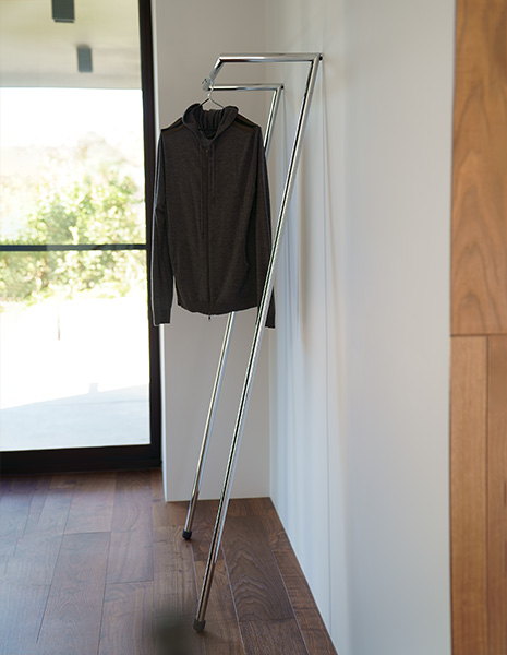 Zen lean on the ewall coat rack